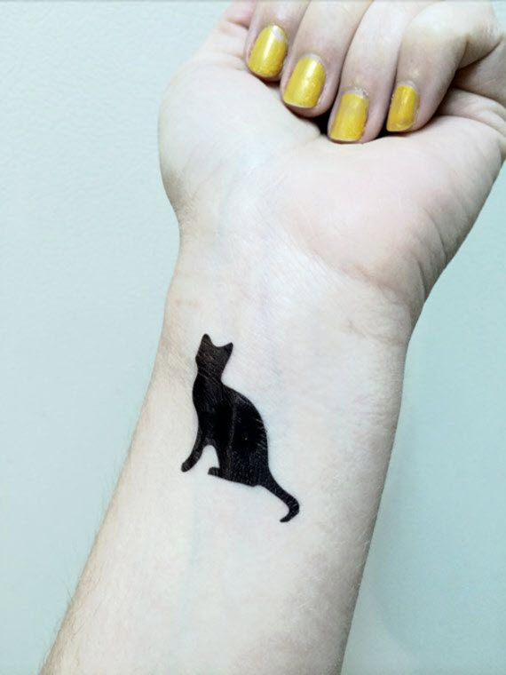 tatouage chat ombre
