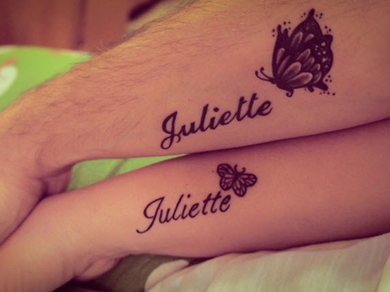 tatouage prénom couple