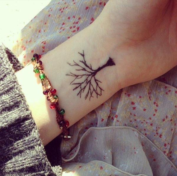 tattoo poignet arbre