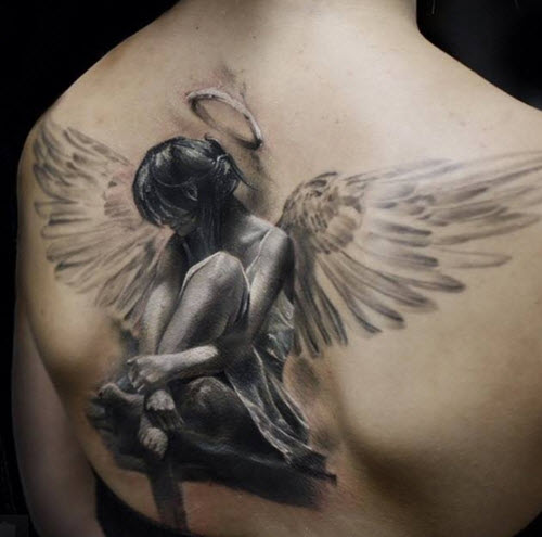 tatouage ange dos 2