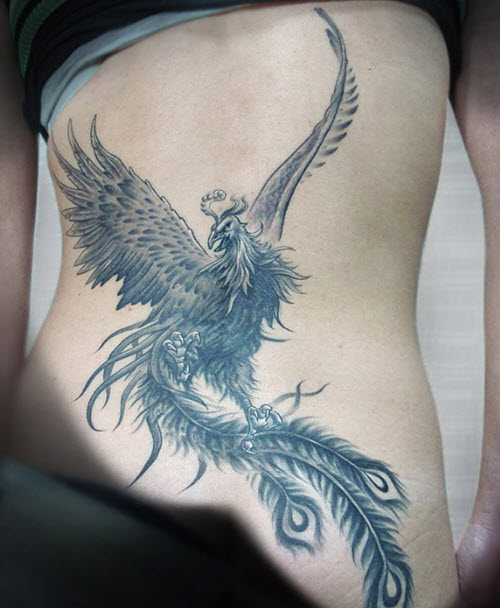 tatouage phoenix dos