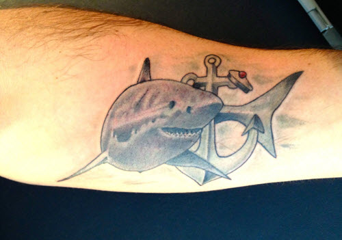 tatouage requin bras