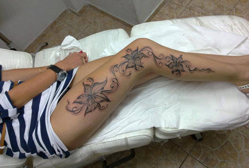 tatouage jambe femme