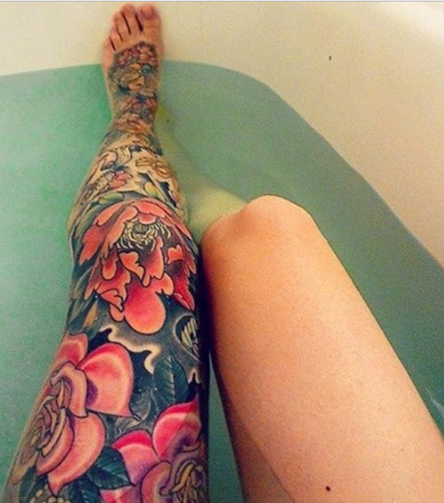 tatouage jambe