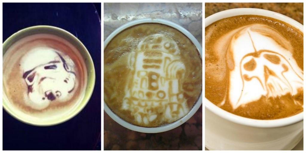 latte art star wars
