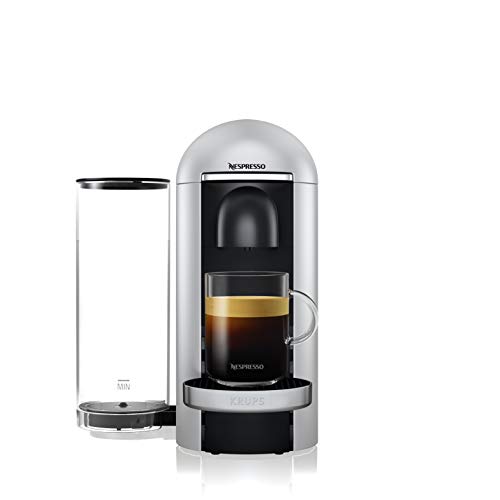 Krups Vertuo Plus silver Machine expresso, Nespresso, Machine à café, Cafetière expresso, 5 tailles de tasses, 1,8L, Capsule de café, Espresso YY4152FD