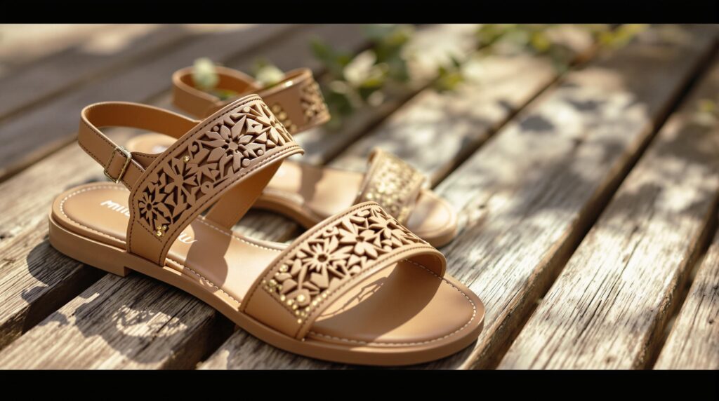 d&eacute;couvrez la tendance incontournable de l'&eacute;t&eacute; avec les sandales espagnoles, sublim&eacute;es par miu miu. alliant confort et style, ces chaussures vous accompagneront avec &eacute;l&eacute;gance tout au long de la saison estivale.