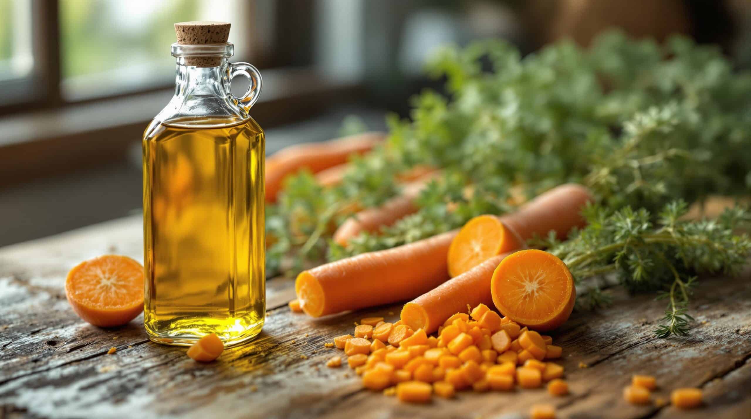 d&eacute;couvrez l'huile de carotte, l'alli&eacute; beaut&eacute; insoup&ccedil;onn&eacute; qui revitalise votre peau. riches en vitamines et antioxydants, elle hydrate, illumine et pr&eacute;serve l'&eacute;clat de votre teint. int&eacute;grez ce tr&eacute;sor naturel dans votre routine et r&eacute;v&eacute;lez une peau radieuse et en pleine sant&eacute;.