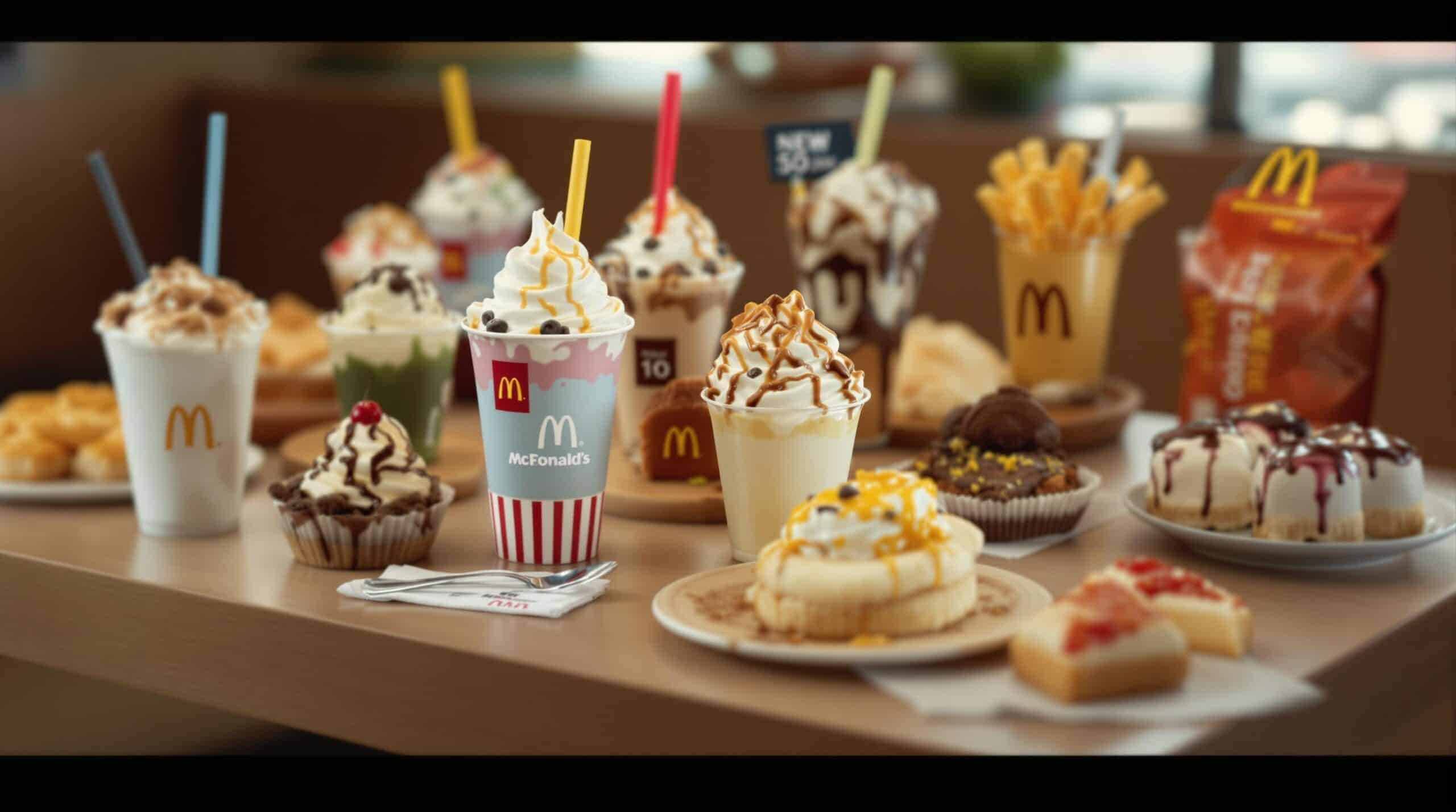 d&eacute;couvrez les derni&egrave;res nouveaut&eacute;s desserts chez mcdonald's avec un aper&ccedil;u des valeurs nutritionnelles. un d&eacute;lice sucr&eacute; qui ravira vos papilles tout en respectant vos choix alimentaires !