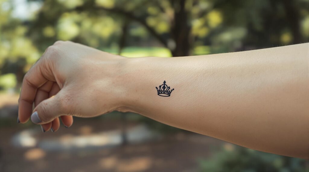 d&eacute;couvrez la signification royale du tatouage couronne, un symbole parfait pour les femmes audacieuses. explorez nos id&eacute;es de designs &eacute;l&eacute;gants et inspirez-vous pour afficher votre force et votre beaut&eacute; &agrave; travers cette &oelig;uvre d'art unique.