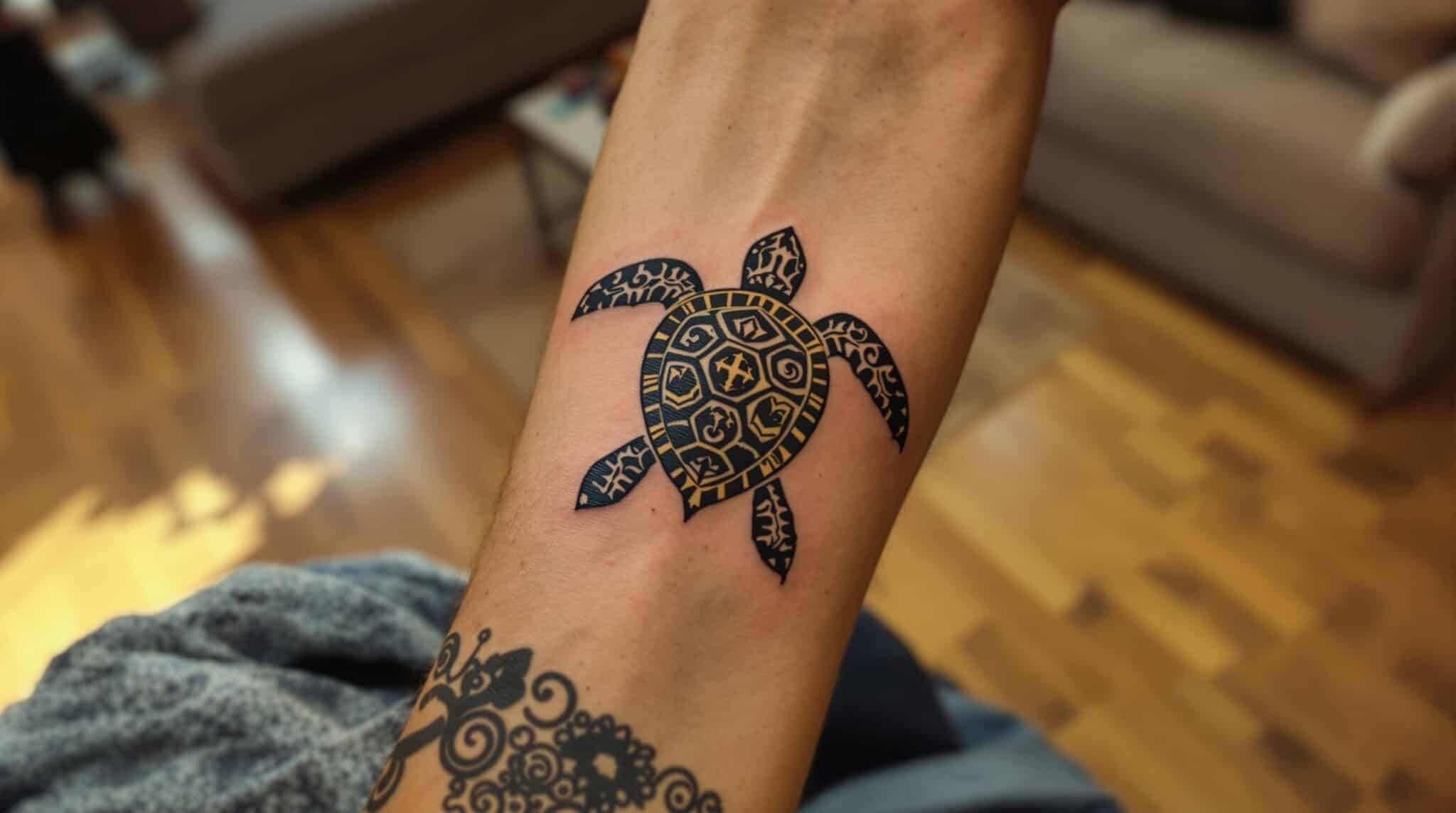 Tatouage Tortue Discret
