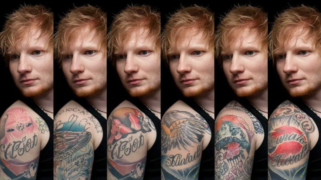 Les tatouages d&rsquo;Ed Sheeran