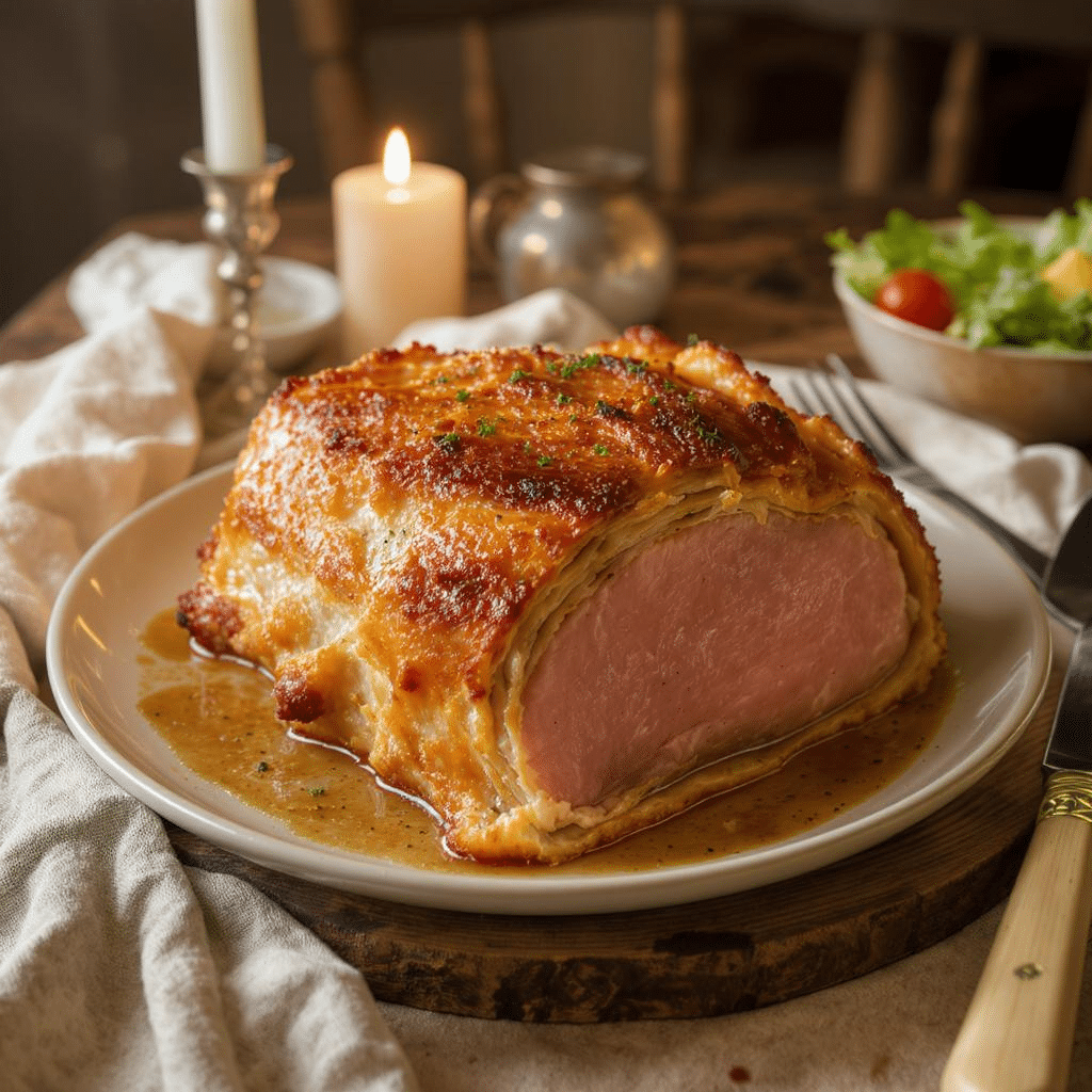 d&eacute;couvrez notre recette moderne de jambon en cro&ucirc;te, une revisite d'un plat traditionnel fran&ccedil;ais. parfait pour &eacute;gayer vos soir&eacute;es conviviales, ce d&eacute;lice savoureux allie croustillant et fondant pour &eacute;blouir vos invit&eacute;s et r&eacute;galer vos papilles.