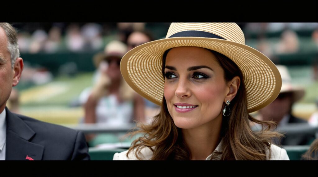 d&eacute;couvrez comment le chapeau de paille est devenu l'atout de style incontournable de kate middleton lors de ses apparitions &agrave; wimbledon. un accessoire chic et tendance qui ajoute une touche d'&eacute;l&eacute;gance &agrave; chaque tenue.