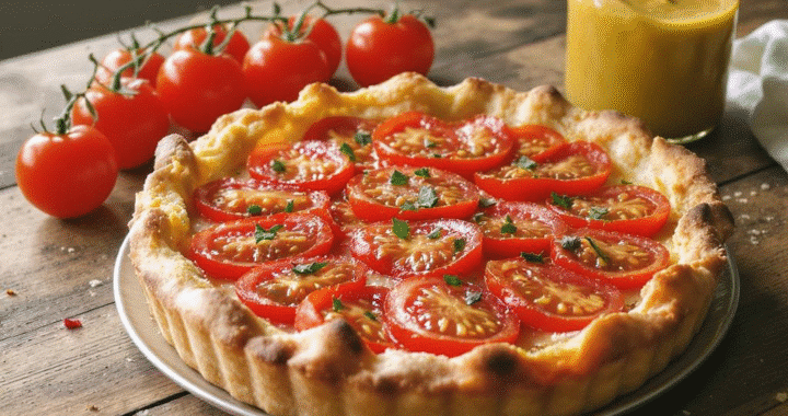Tarte à la tomate et moutarde : alliance estivale relevée à essayer