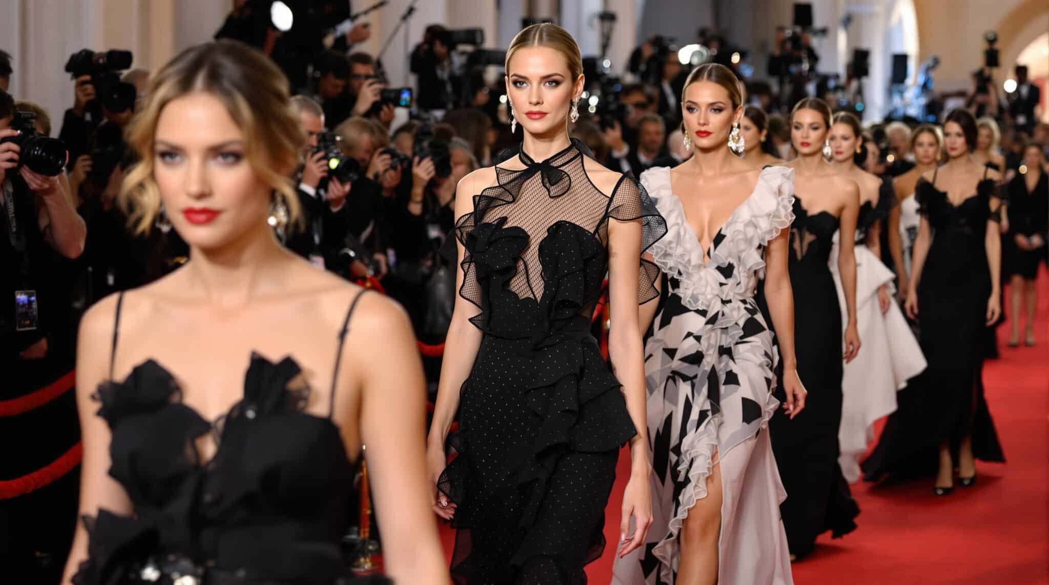 d&eacute;couvrez comment la petite robe noire se r&eacute;invente sur le tapis rouge de la mostra de venise : pois &eacute;l&eacute;gants, volants a&eacute;riens et dentelle raffin&eacute;e subliment ce classique avec une touche d&rsquo;audace et de modernit&eacute;.