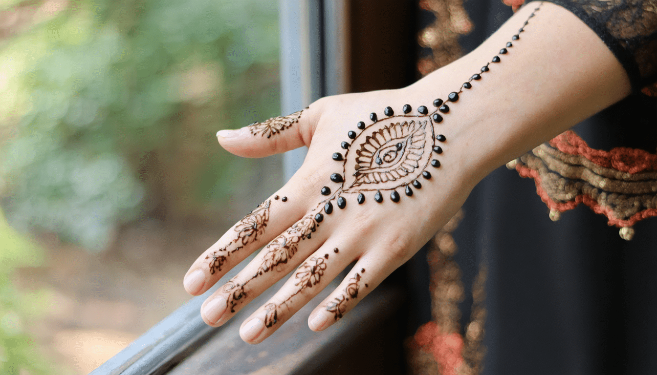 d&eacute;couvrez des id&eacute;es cr&eacute;atives de motifs de henn&eacute; sur la main et apprenez les pr&eacute;cautions essentielles pour une application s&eacute;curis&eacute;e et r&eacute;ussie.