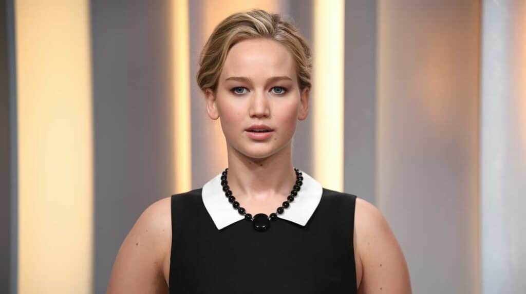 Jennifer Lawrence remet au go&ucirc;t du jour les bijoux noirs en adoptant l&rsquo;onyx avec &eacute;l&eacute;gance