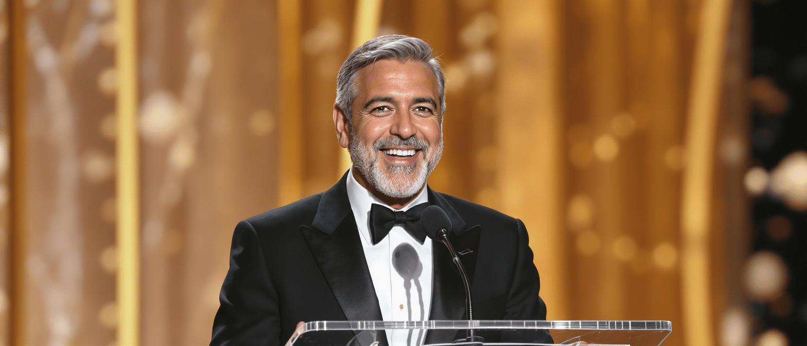 lors des golden globes 2026, george clooney rend hommage &agrave; la france avec un discours &agrave; la fois dr&ocirc;le et chaleureux, captivant le public sur sc&egrave;ne.