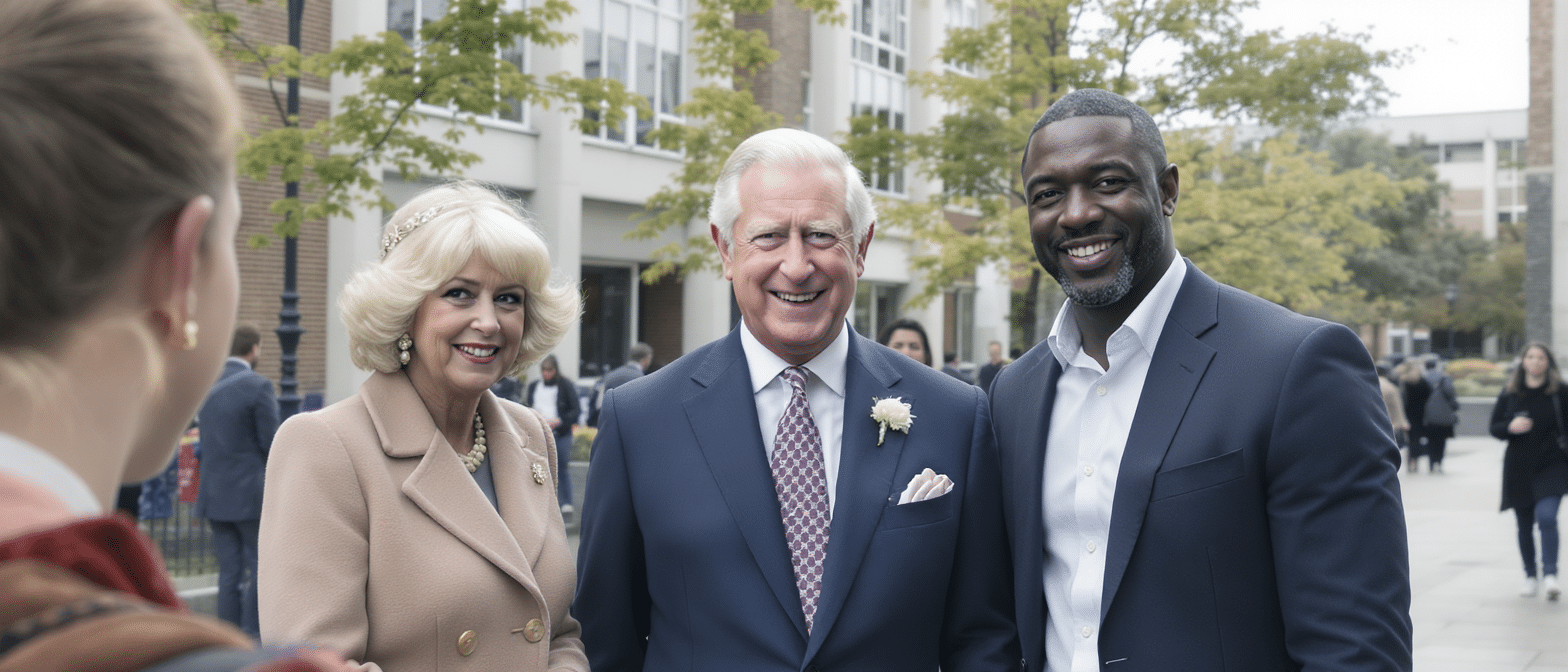 d&eacute;couvrez la rencontre royale &eacute;tincelante entre charles iii, camilla et l'acteur idris elba, un moment charg&eacute; d'&eacute;l&eacute;gance et de charme.
