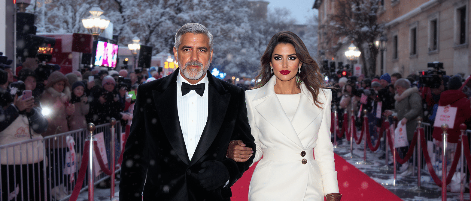 d&eacute;couvrez l'apparition &eacute;l&eacute;gante de george et amal clooney en italie lors des jeux d&rsquo;hiver, captivant tous les regards avec leur charme et leur &eacute;l&eacute;gance.