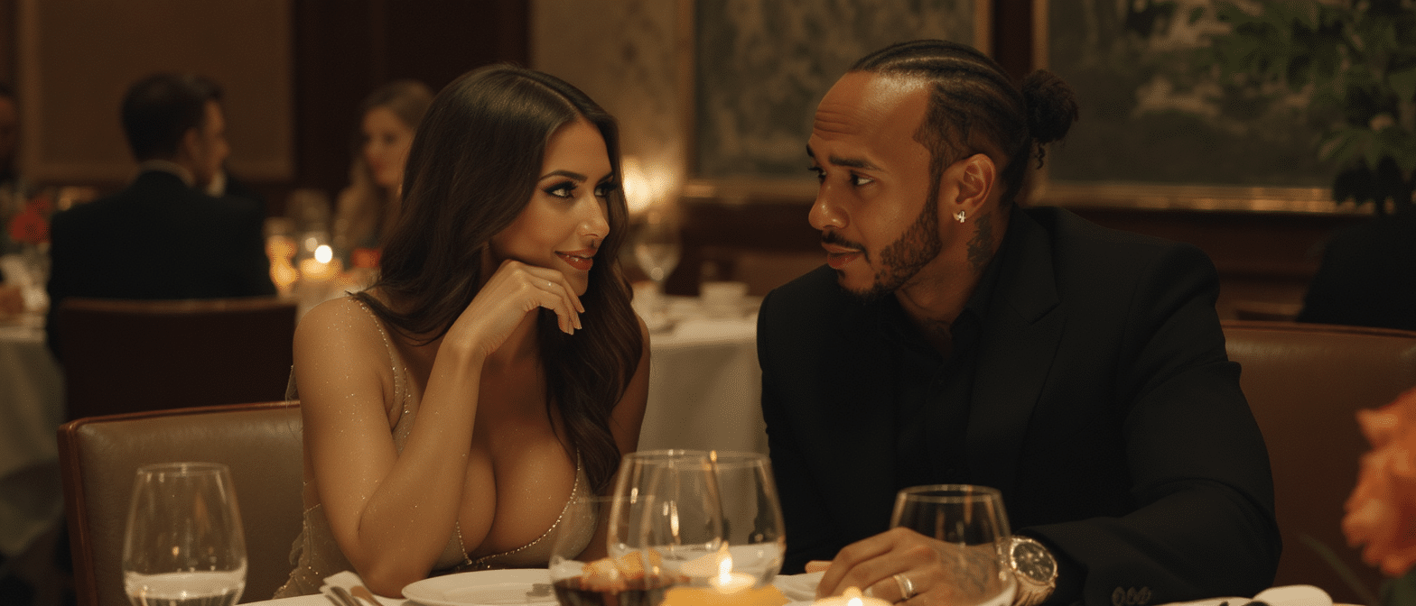 d&eacute;couvrez le look audacieux de kim kardashian en robe transparente lors d'un d&icirc;ner intime avec lewis hamilton, une tenue qui fait sensation sur les r&eacute;seaux sociaux.