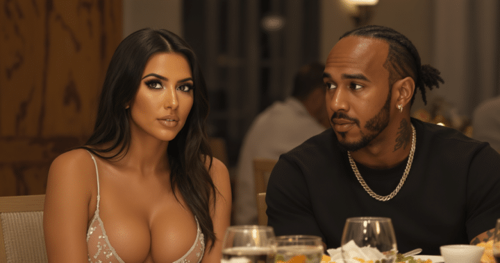 Kim Kardashian en robe transparente : un choix audacieux qui enflamme les réseaux lors d&rsquo;un dîner intime avec Lewis Hamilton