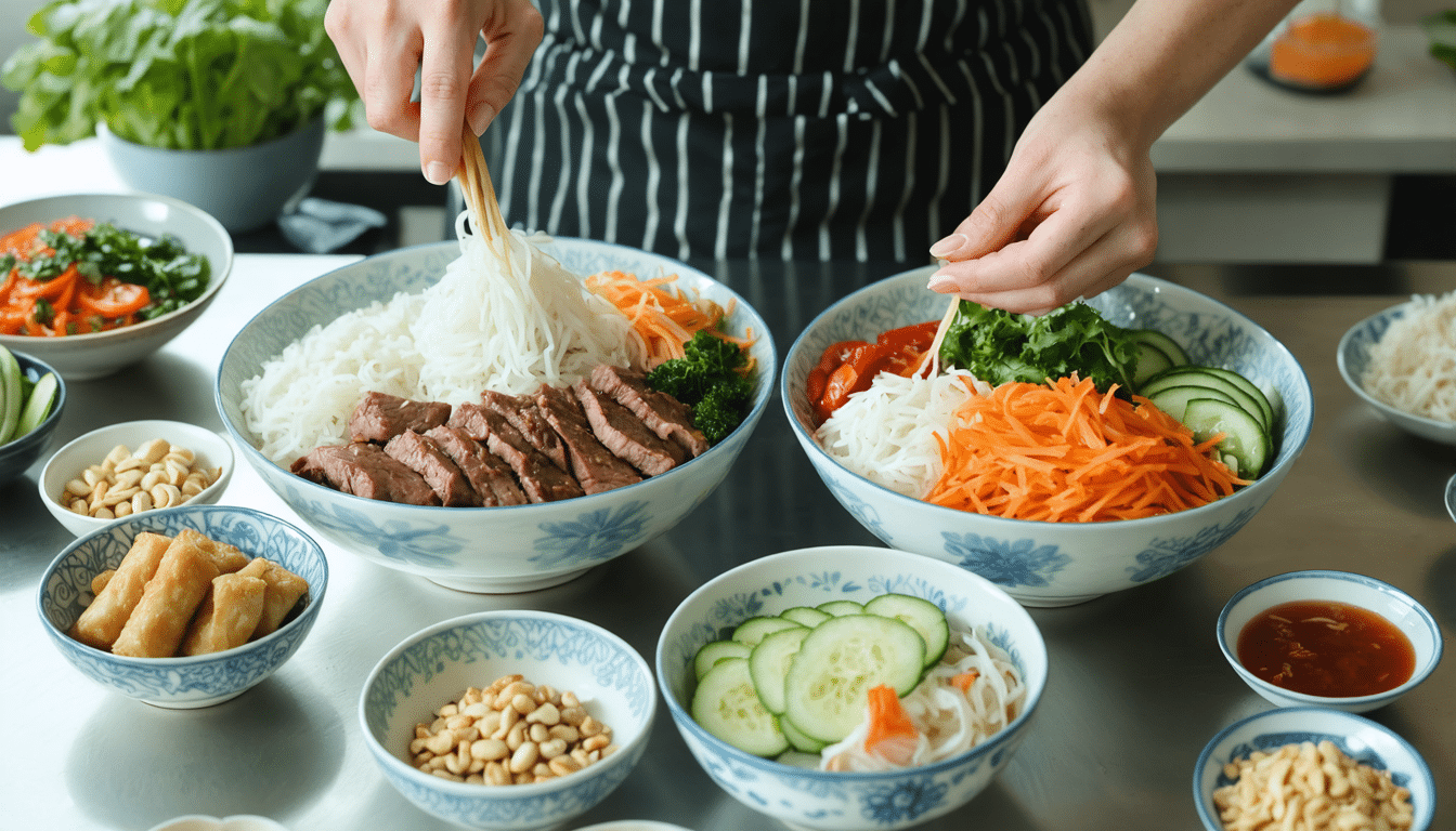 d&eacute;couvrez la recette authentique du bo bun, un plat vietnamien savoureux. ingr&eacute;dients d&eacute;taill&eacute;s et conseils pratiques pour r&eacute;ussir cette sp&eacute;cialit&eacute; fra&icirc;che et gourmande.