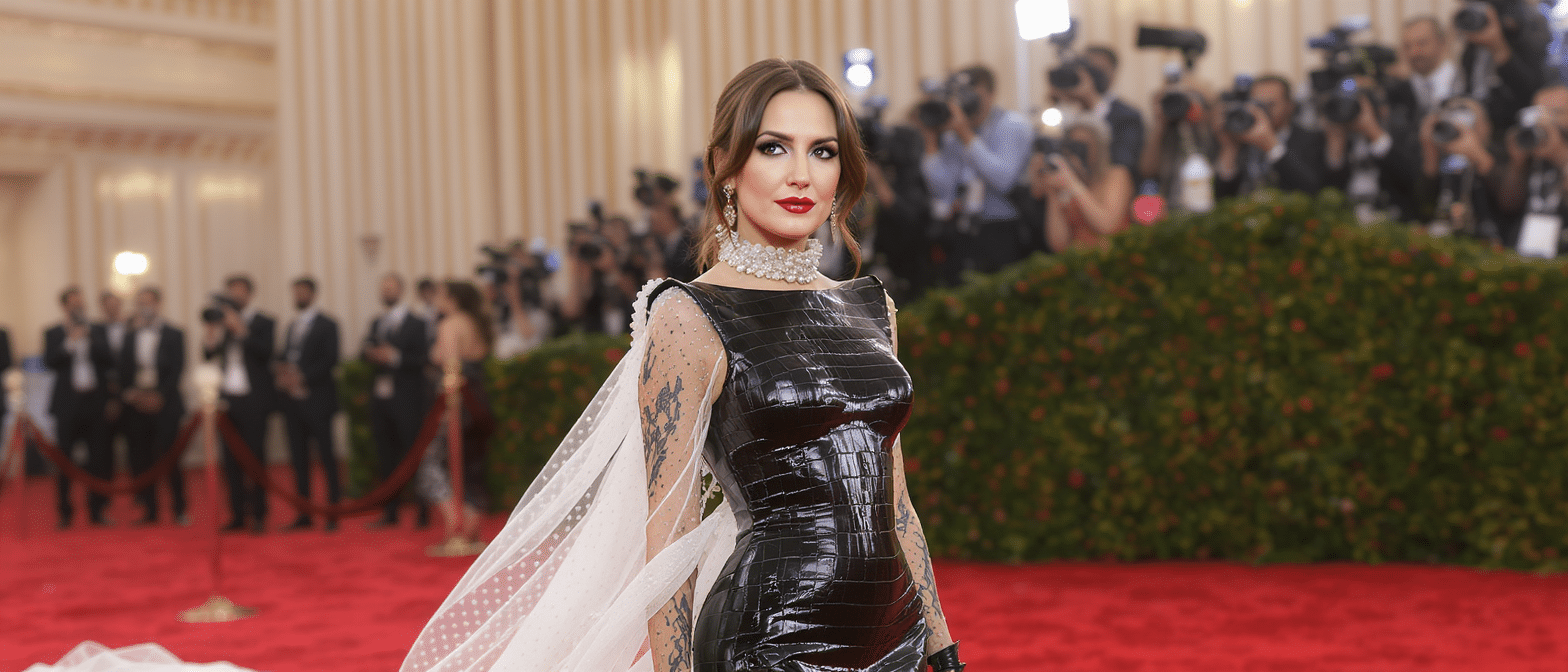 d&eacute;couvrez demi moore &eacute;blouissante aux sag actor awards 2026, portant une robe croco sophistiqu&eacute;e agr&eacute;ment&eacute;e d'une &eacute;l&eacute;gante tra&icirc;ne en tulle qui capte tous les regards.