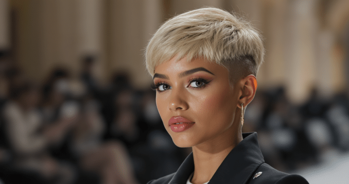 Zendaya sublime le défilé Louis Vuitton avec sa coupe « bixie » audacieuse et électrisante