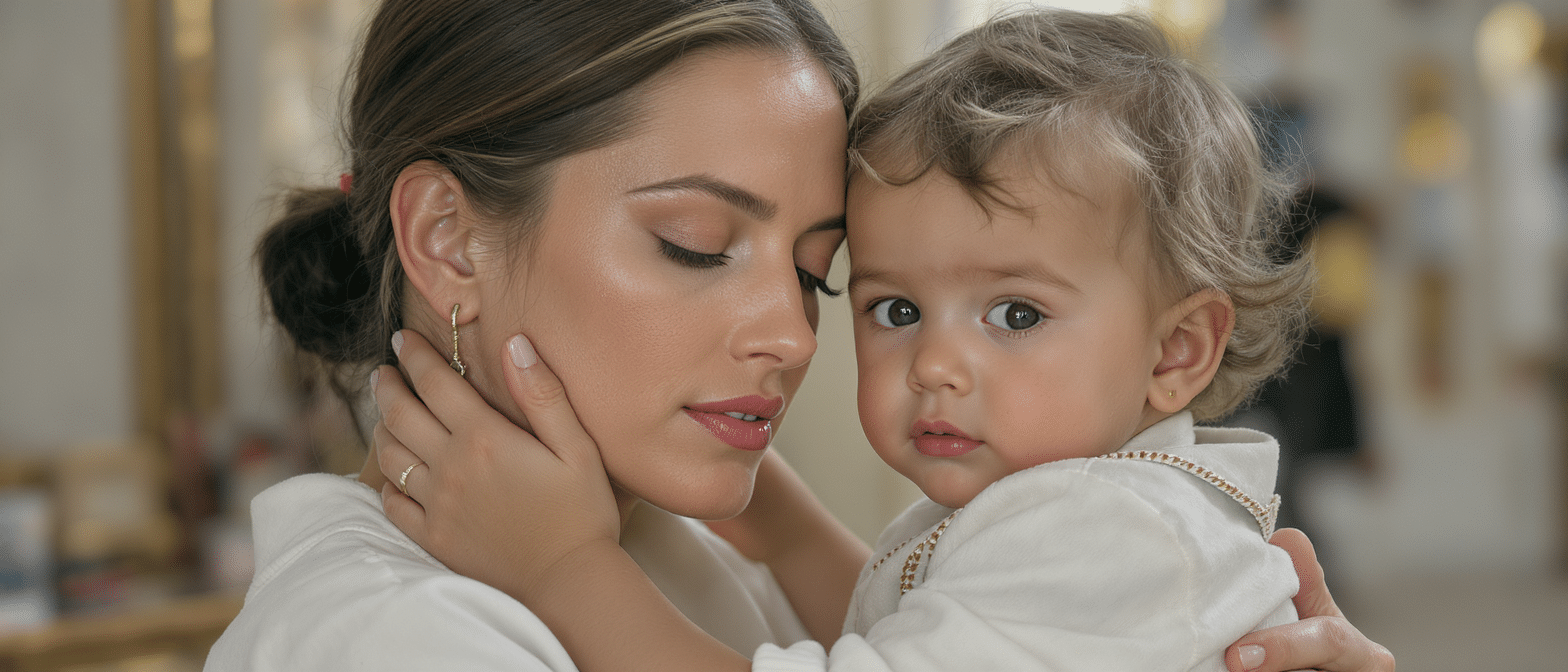 découvrez emily ratajkowski dans le rôle d'une mère protectrice auprès de son fils sylvester dans une campagne élégante et émouvante signée chanel.
