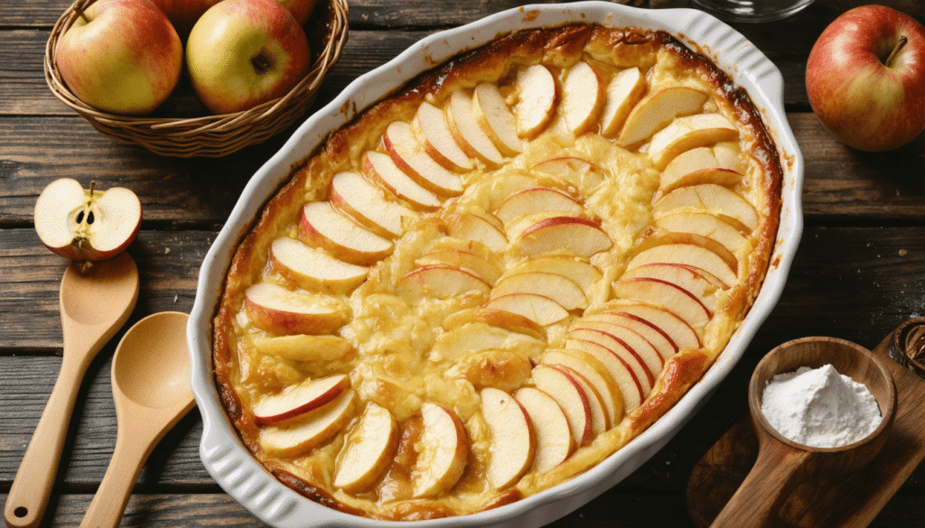d&eacute;couvrez nos astuces de cuisson pour r&eacute;ussir un clafoutis aux pommes fondant et savoureux, un dessert traditionnel aux fruits facile &agrave; pr&eacute;parer.