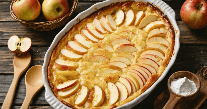 d&eacute;couvrez nos astuces de cuisson pour r&eacute;ussir un clafoutis aux pommes fondant et savoureux, un dessert traditionnel aux fruits facile &agrave; pr&eacute;parer.