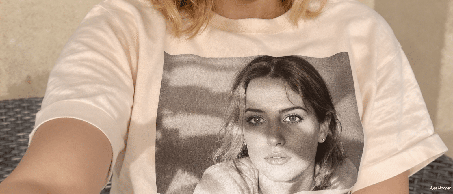 léa seydoux rend hommage à adèle exarchopoulos en portant un t-shirt à l'effigie de son portrait, affichant leur complicité et soutien mutuel dans le monde du cinéma.