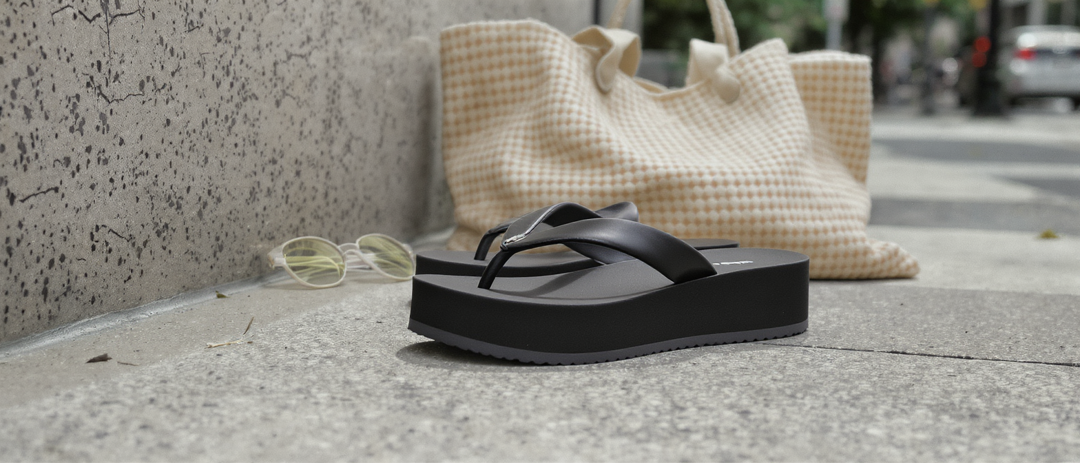 d&eacute;couvrez le retour des tongs des ann&eacute;es 90, ces chaussures oubli&eacute;es devenues incontournables pour un comeback estival tendance et d&eacute;contract&eacute;.