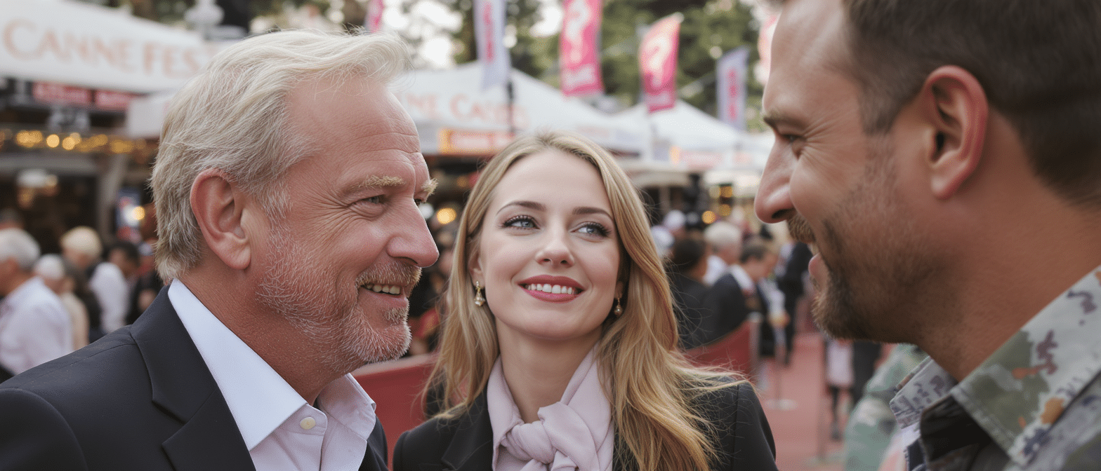 découvrez les coulisses inédites de la photo emblématique de niels schneider avec virginie efira à cannes, révélées grâce à l'intervention surprenante d'un autre acteur.