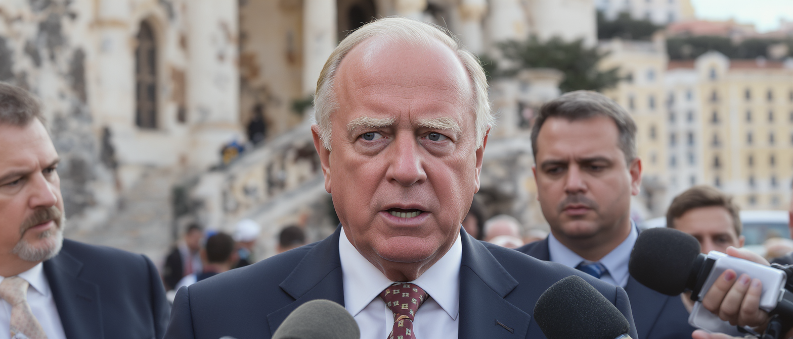 albert ii de monaco s'exprime publiquement apr&egrave;s l'explosion survenue sur le rocher, apportant des informations et son soutien aux victimes.