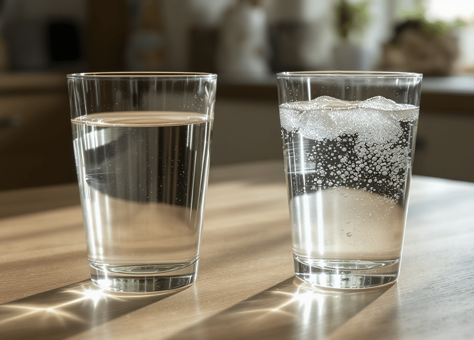 d&eacute;couvrez si l'eau p&eacute;tillante hydrate aussi bien que l'eau plate et quels sont les avantages et inconv&eacute;nients de chaque type d'eau pour votre hydratation quotidienne.