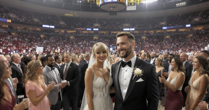 d&eacute;couvrez le mariage grandiose de taylor swift et travis kelce au madison square garden, un &eacute;v&eacute;nement exceptionnel attendu par plus de 1000 invit&eacute;s pour c&eacute;l&eacute;brer leur union unique.