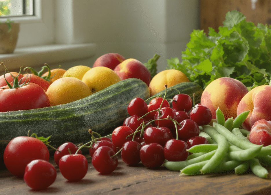 explorez les fruits et l&eacute;gumes d&eacute;licieux de saison &agrave; savourer en juillet pour des repas frais et gourmands.