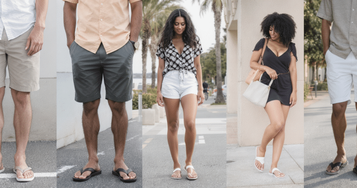 d&eacute;couvrez 5 styles tendance pour associer tongs et bermuda et r&eacute;ussir votre look estival avec &eacute;l&eacute;gance et confort.