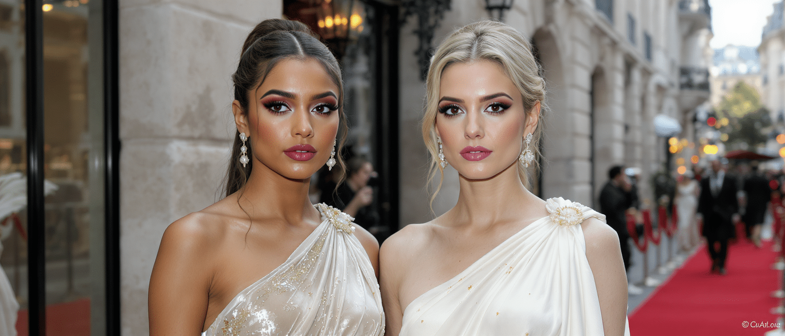 découvrez zendaya et anne hathaway resplendissantes en déesses grecques lors de la première parisienne de « l’odyssée », avec des robes couture qui captivent tous les regards.