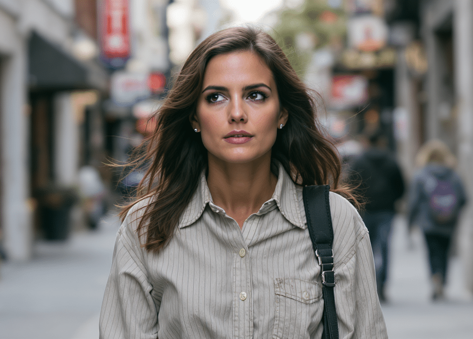 d&eacute;couvrez comment katie holmes fait revivre un style de chemise d&eacute;laiss&eacute; par la g&eacute;n&eacute;ration z &agrave; new york, alliant &eacute;l&eacute;gance r&eacute;tro et touche moderne.