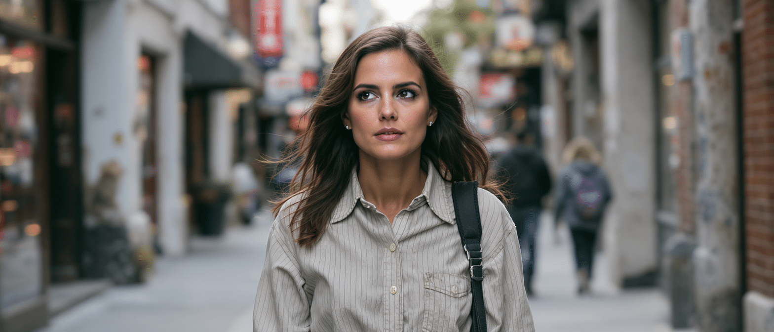 découvrez comment katie holmes fait revivre un style de chemise délaissé par la génération z à new york, alliant élégance rétro et touche moderne.