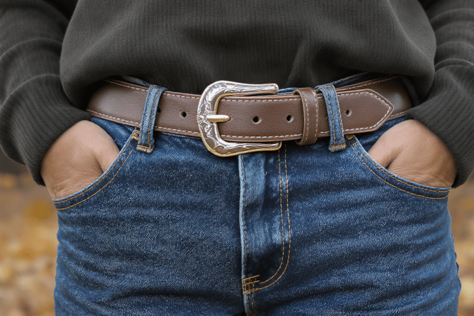 cet automne, la ceinture western apporte une touche de caract&egrave;re &agrave; vos jeans pr&eacute;f&eacute;r&eacute;s. d&eacute;couvrez comment adopter cet accessoire tendance.