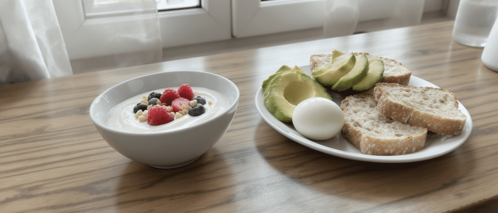 savourez un petit-d&eacute;jeuner gourmand &agrave; faible indice glyc&eacute;mique, sans confiture, pour bien d&eacute;marrer la journ&eacute;e en douceur et &eacute;nergie.