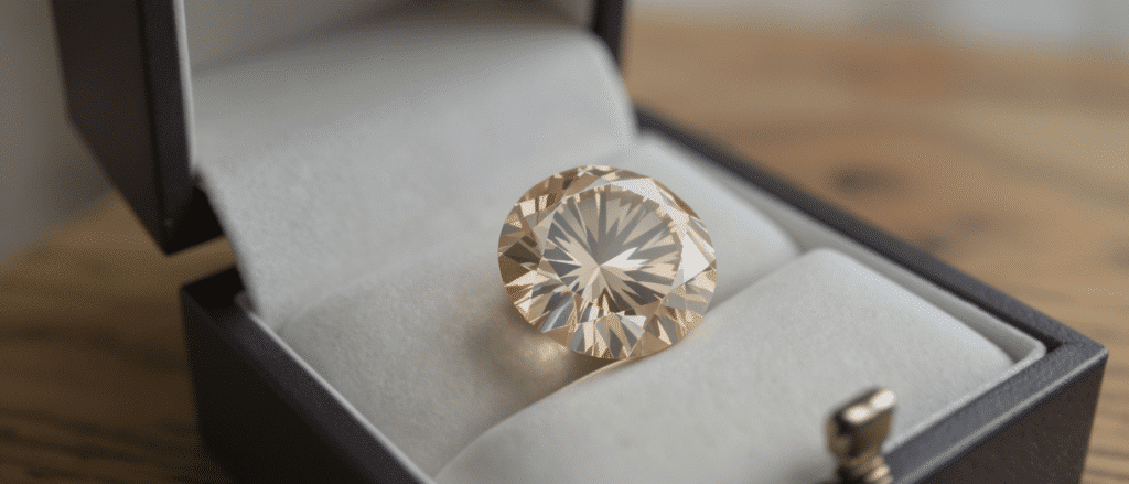 d&eacute;couvrez le diamant champagne, une pierre pr&eacute;cieuse aux nuances chaleureuses et singuli&egrave;res qui apporte une touche d&rsquo;&eacute;l&eacute;gance originale &agrave; vos bijoux.