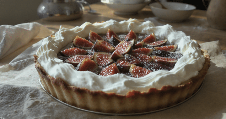 d&eacute;couvrez la recette gourmande de marjo pour une tarte aux figues et chantilly, un d&eacute;lice automnal irr&eacute;sistible &agrave; savourer en famille.