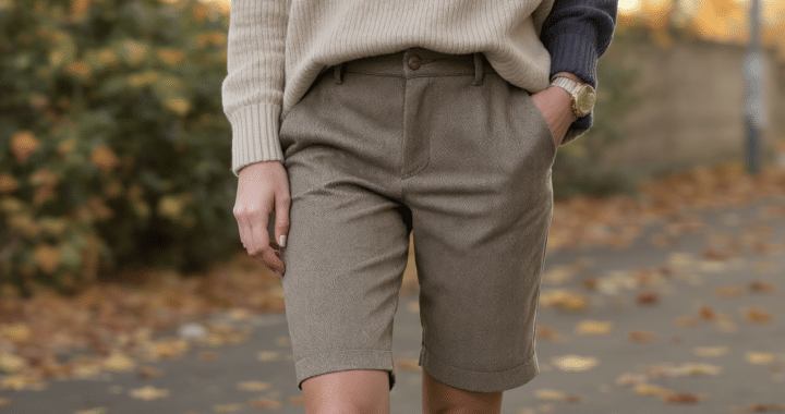 d&eacute;couvrez le bermuda textur&eacute;, pi&egrave;ce phare de l&rsquo;automne : inspirations, associations et conseils pour l&rsquo;adopter avec style et composer des looks tendance.