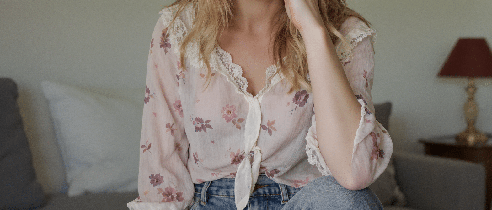 cet automne, les chemisiers romantiques apportent une touche féminine et élégante à vos jeans. découvrez des idées de looks faciles à adopter.